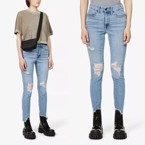 NWT Good American Good Legs Crop Distressed Chewed Hem 20